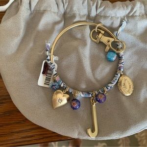 Cute key ring with J charm, etc.